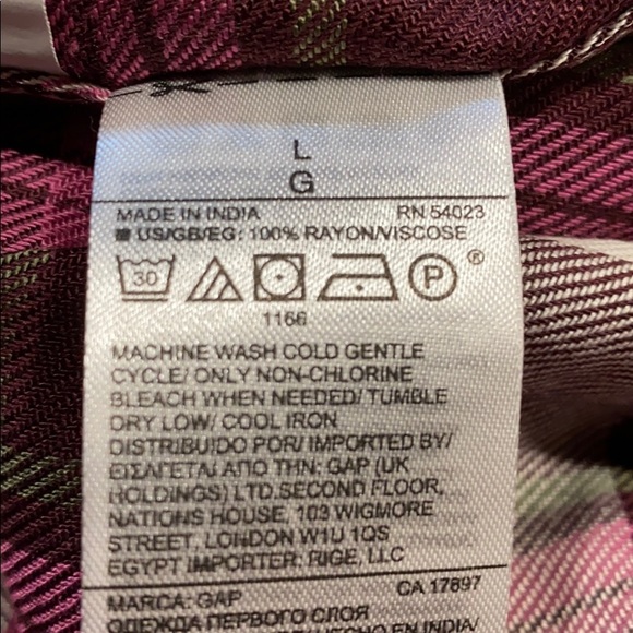 NWT Gap plaid shirt woman’s L - Picture 3 of 6
